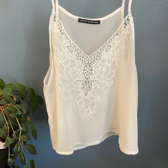 Brandy Melville Sheer White Cami - Picture 1 of 3